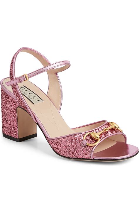 Gucci Horsebit Glitter Sandal (Women) 